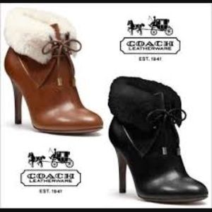 Coach Malia Shearling Cuff Bootie Cinnamon/Nat
